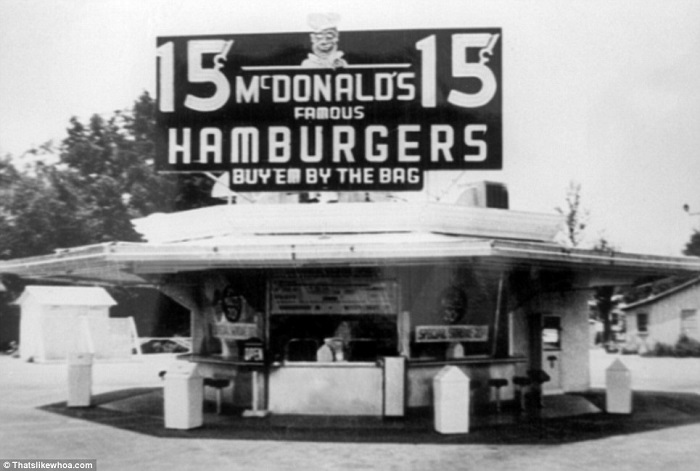 The original McDonald's after converting from a drive-in