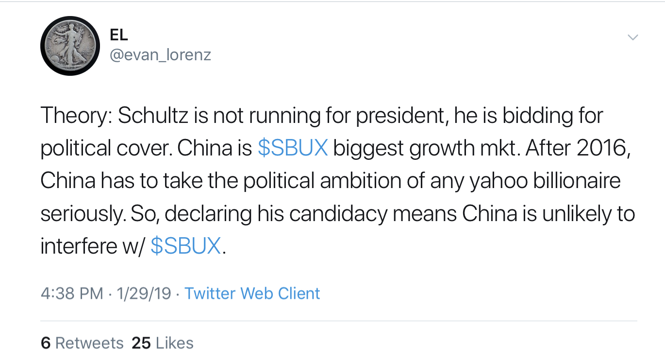 Hoawrd Schultz presidential run theory