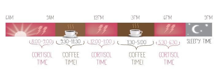 the best time according to physiology to drink coffee